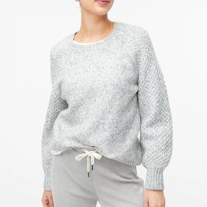 *NWT* J. Crew Honeycomb Balloon-Sleeve Sweater